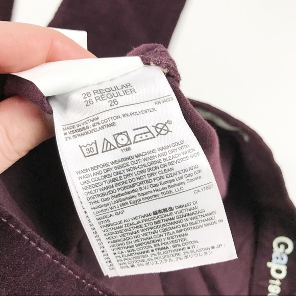 GAP | Burgundy & Navy Velvet Side Zip Legging | 26 - Picture 12 of 14